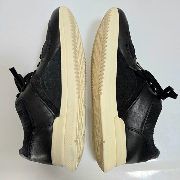 O By Everlane The Trainer Black Leather Suede Sneaker F10/M8 Unisex Athleisure - Picture 5 of 9